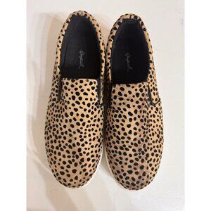 Cheetah Print Shoes Women's 10 Slip On Qupid Casual Sneakers Platform Trendy